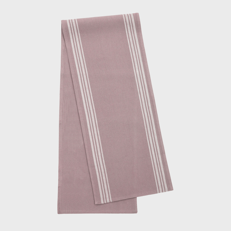 Blush Pink White Stripe Reversible Table Runner