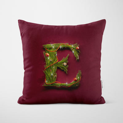 Christmas Garland Letter (W) Cushion