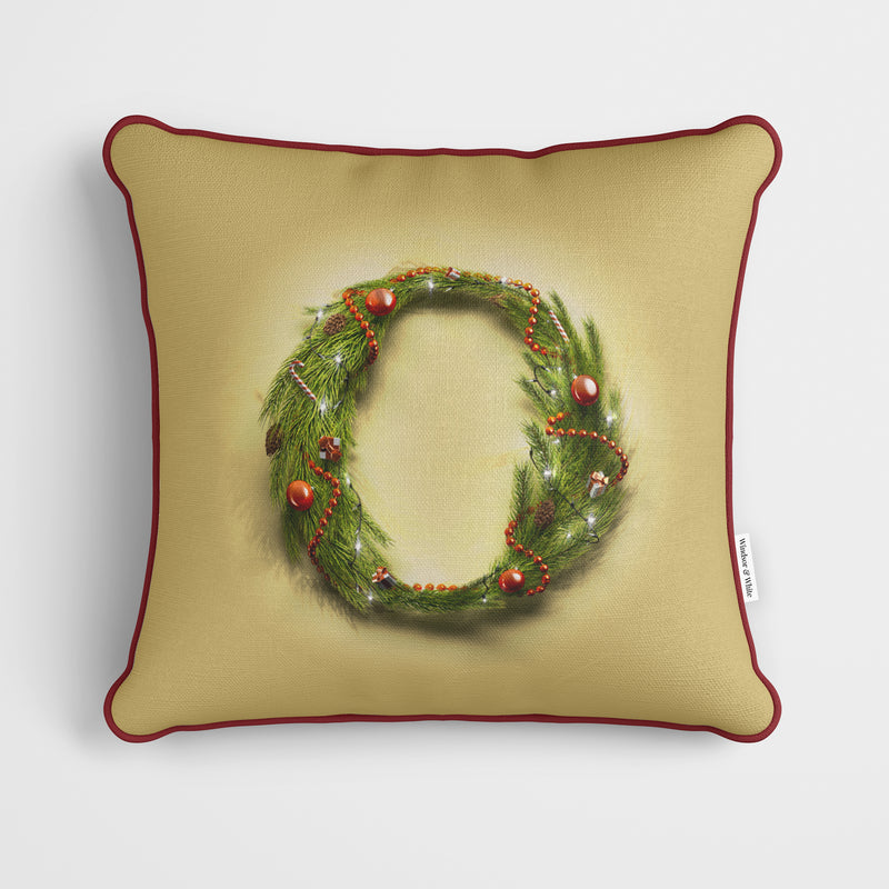 Christmas Garland Letter (C) Cushion