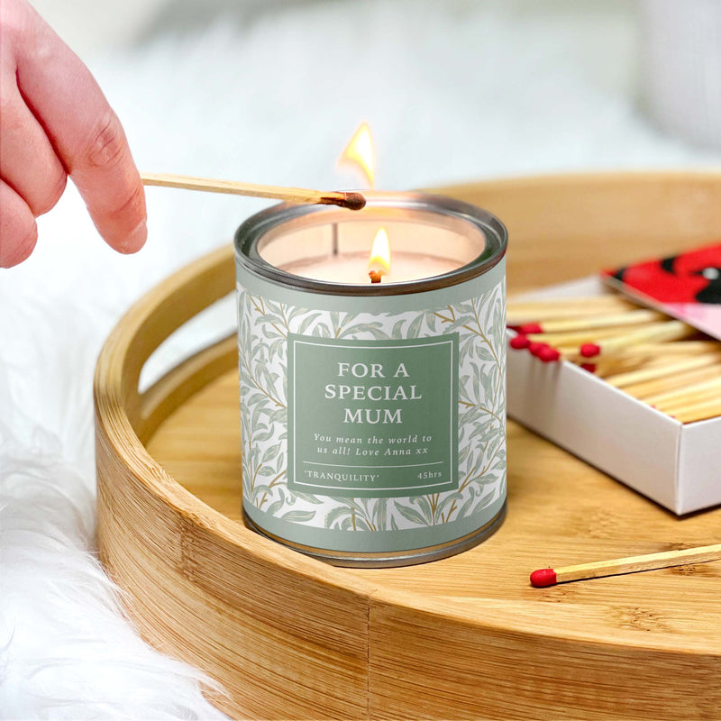 For A Special Mum Green Tin Candle