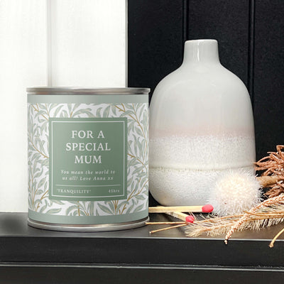 For A Special Mum Green Tin Candle