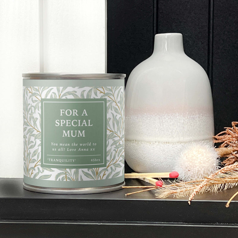 For A Special Mum Green Tin Candle