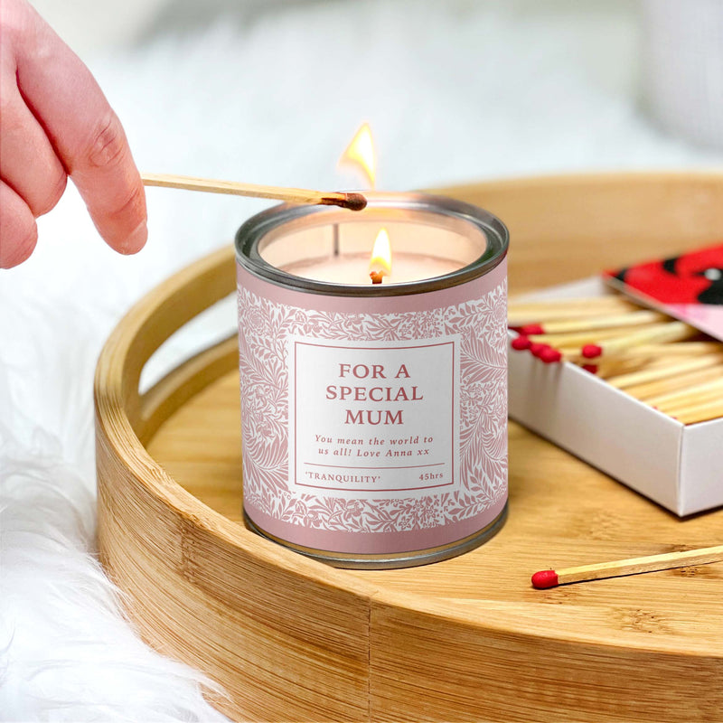 For A Special Mum Pink Tin Candle