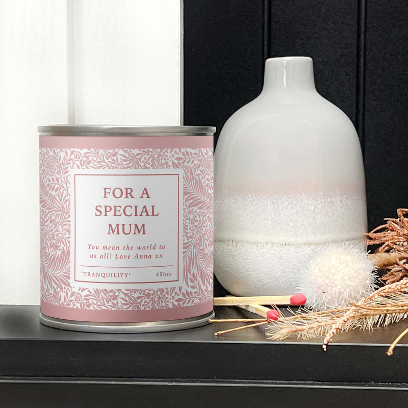 For A Special Mum Pink Tin Candle