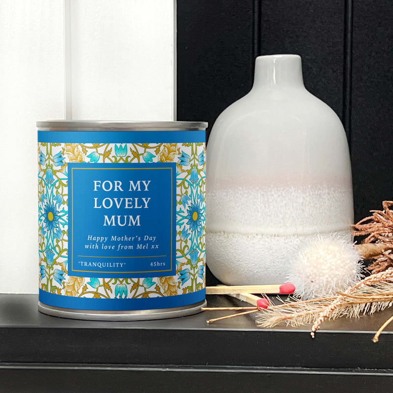 For My Lovely Mum Blue Tin Candle