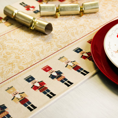 Personalised Christmas Table Place Mats Gold Nutcracker