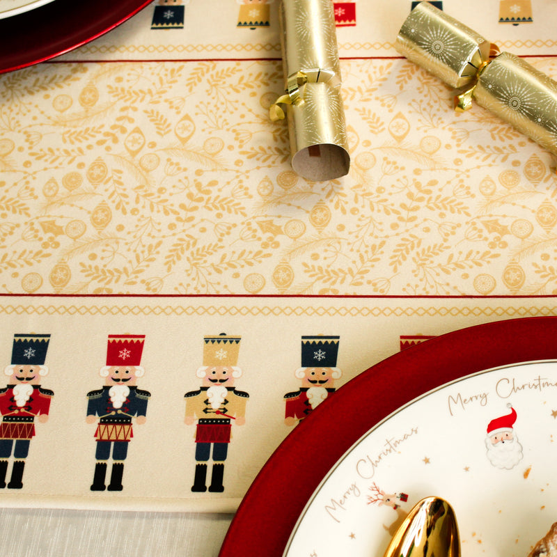 Personalised Christmas Table Place Mats Gold Nutcracker