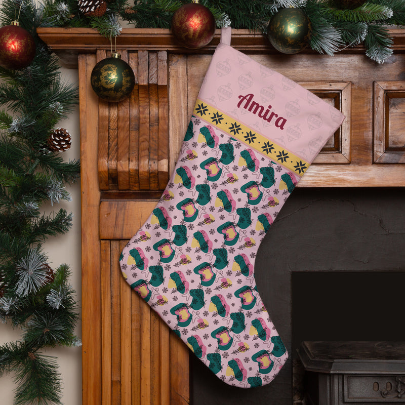 Personalised Christmas Stocking Gingerbread Outlines