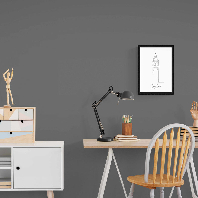 Landmarks Big Ben White Wall Art