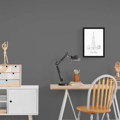 Landmarks Burj Khalifa White Wall Art