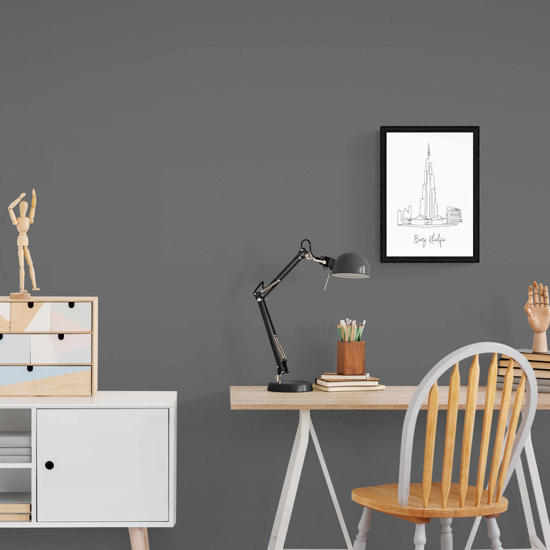 Landmarks Burj Khalifa White Wall Art