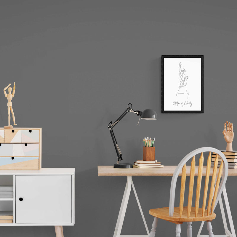 Landmarks Statue of Liberty White Wall Art