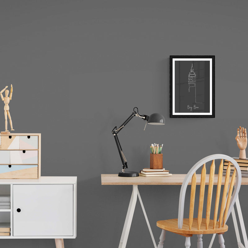 Landmarks Big Ben Black Wall Art