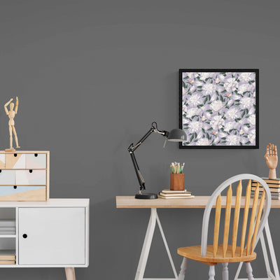 Lilac Peony Square Wall Art