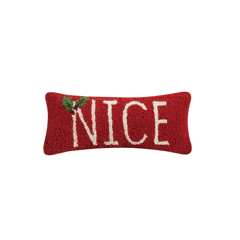 Christmas Nice Needlehook Cushion Red