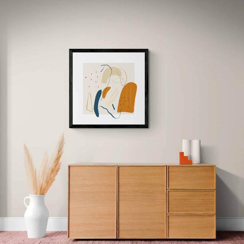 Orange Abstract Minimalist Wall Art