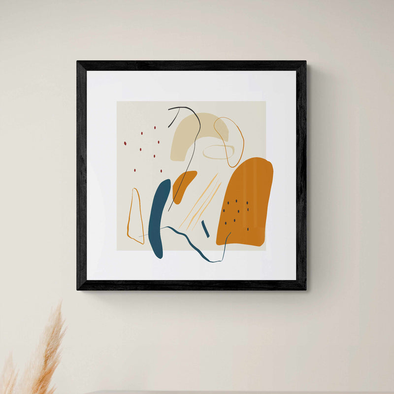 Orange Abstract Minimalist Wall Art