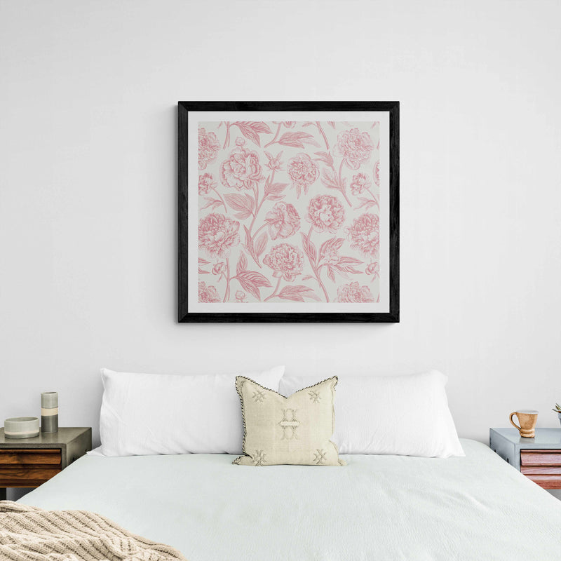 Pink & Cream Peonies Wall Art