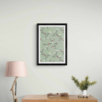 Sage Green Chinoiserie Wall Art