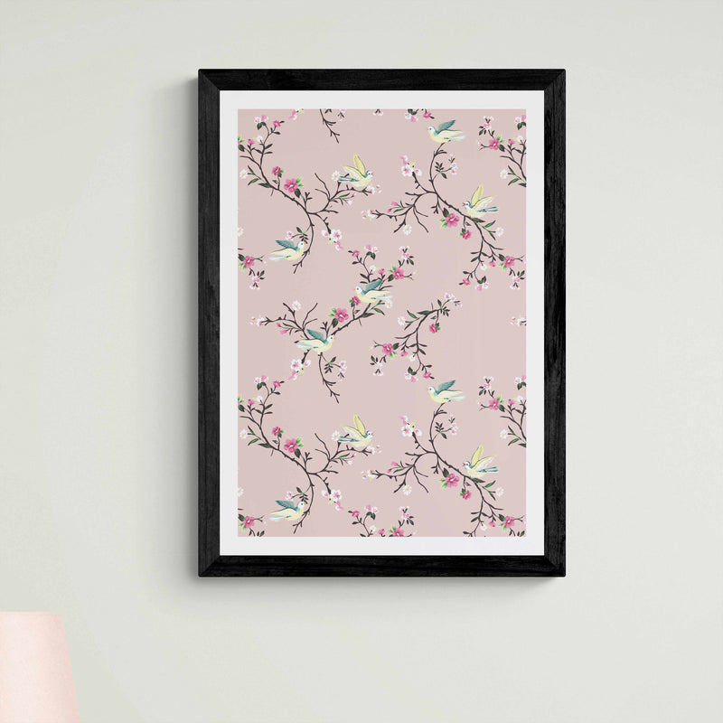 Blush Pink Chinoiserie Wall Art