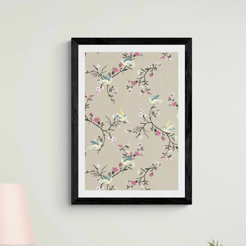 Champagne Chinoiserie Wall Art