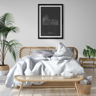 Landmarks Coliseum Black Wall Art