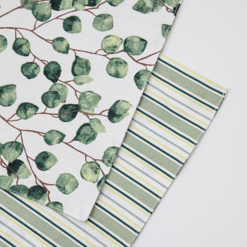 Eucalyptus Leaf Stripe Reversible Table Runner