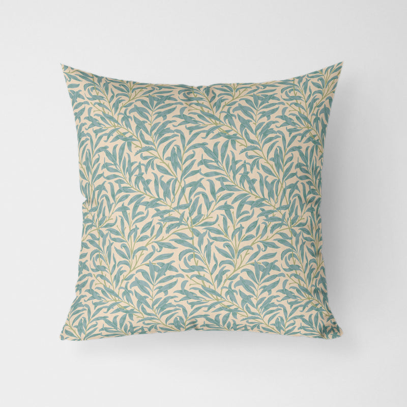 William Morris Willow Bough Teal & Cream Water Resistant Garden Outdoor Cushion