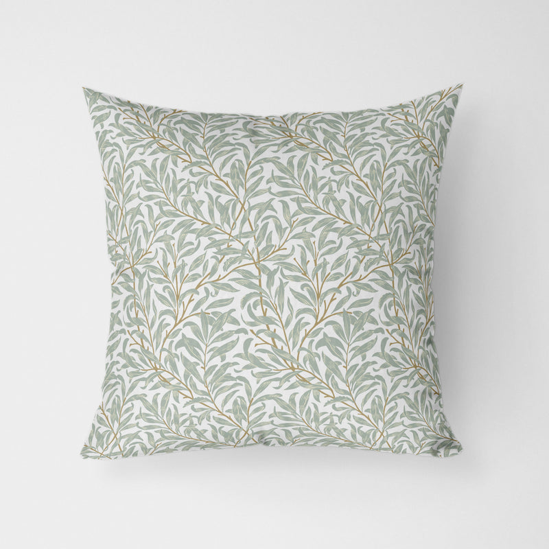 William Morris Willow Bough Sage & White Water Resistant Garden Outdoor Cushion