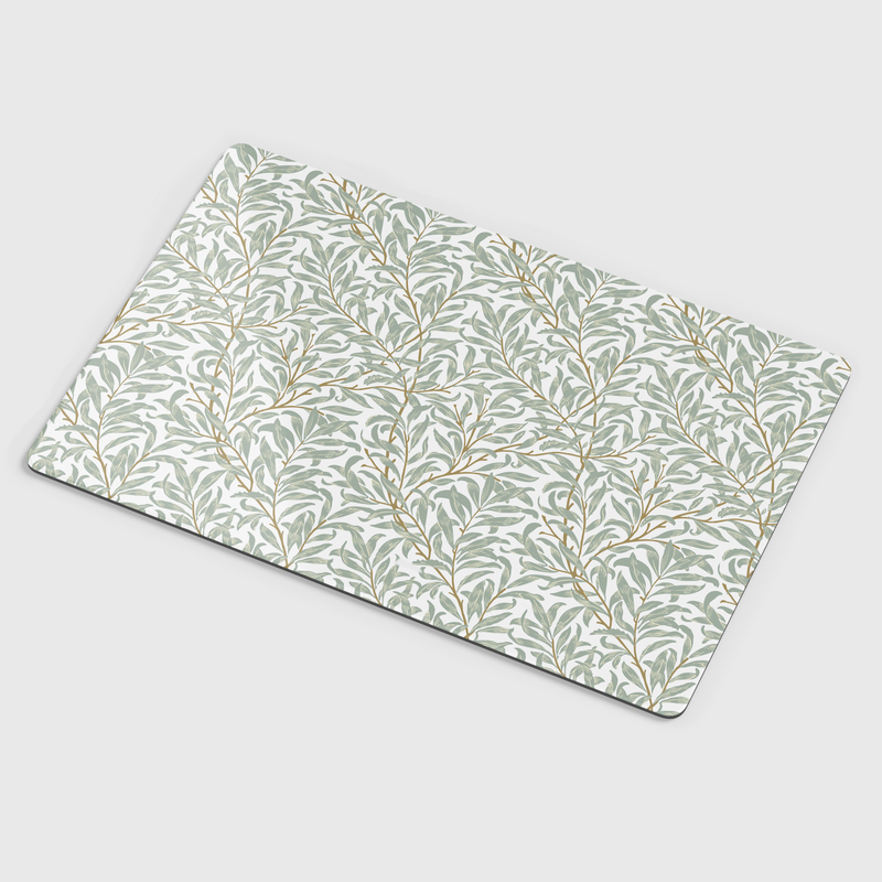 William Morris Willow Bough Sage & White Table Mat Pair