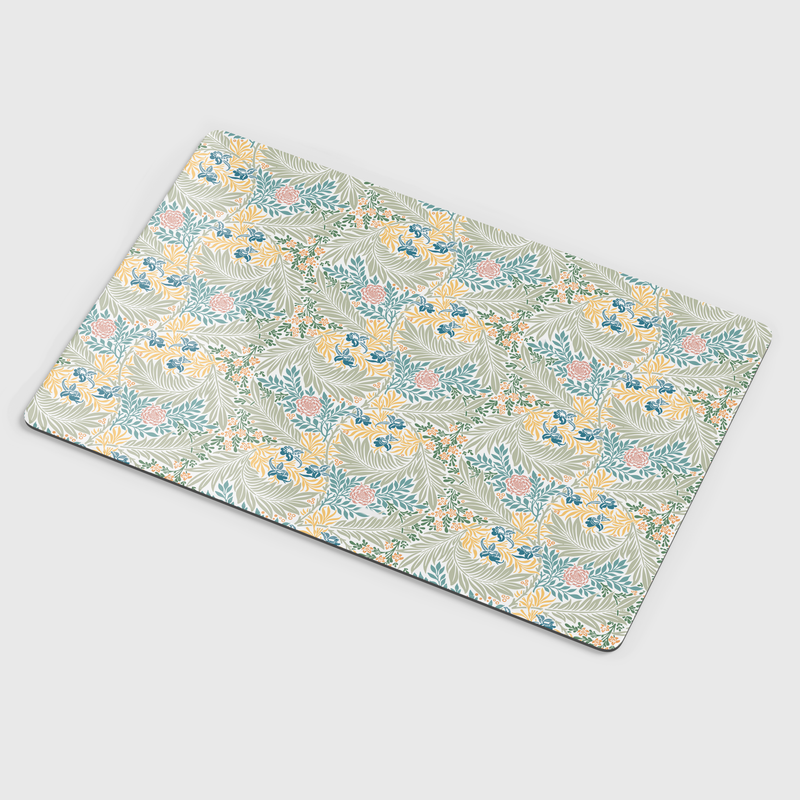 William Morris Larkspur Green Multi Table Mat Pair