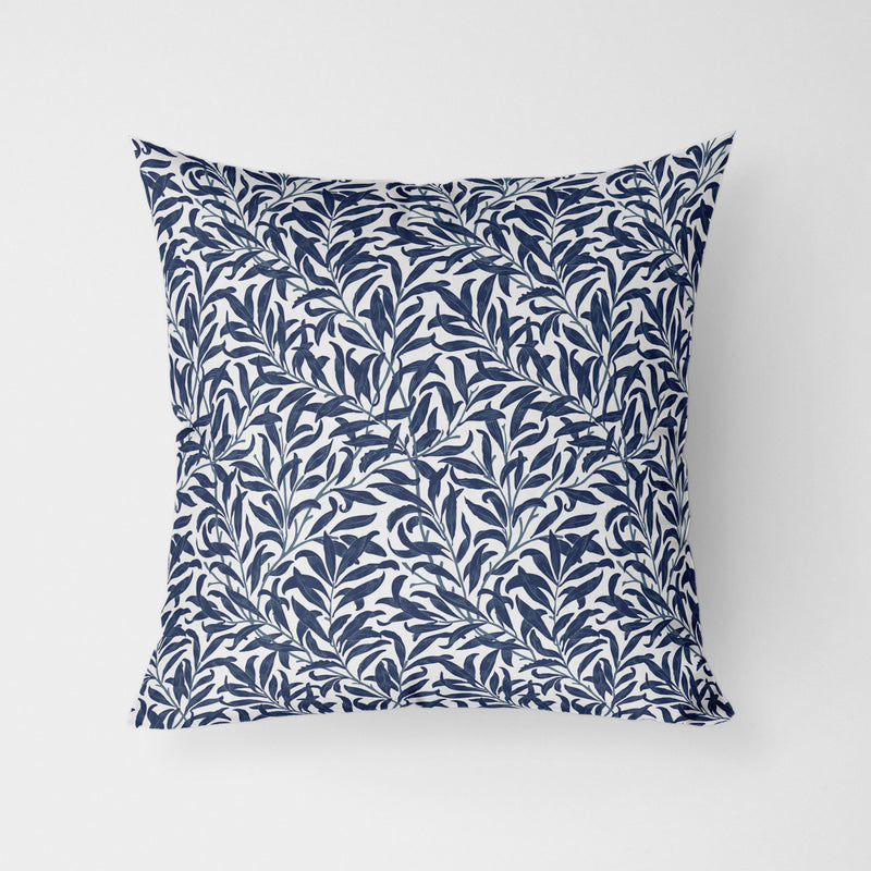 William Morris Willow Bough Navy & White Water Resistant Garden Outdoor Cushion