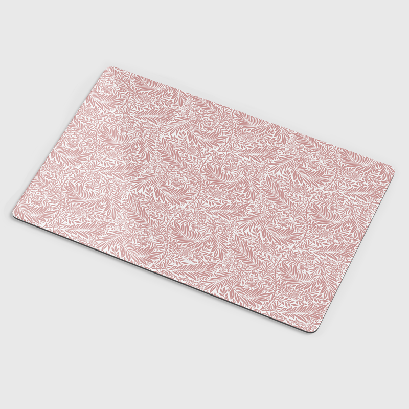 William Morris Larkspur Pink Rose Table Mat Pair