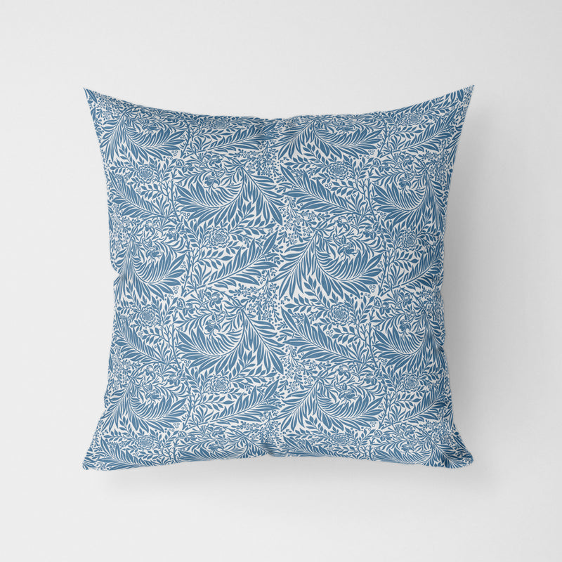 William Morris Larkspur Airforce Blue Water Resistant Garden Outdoor Cushion