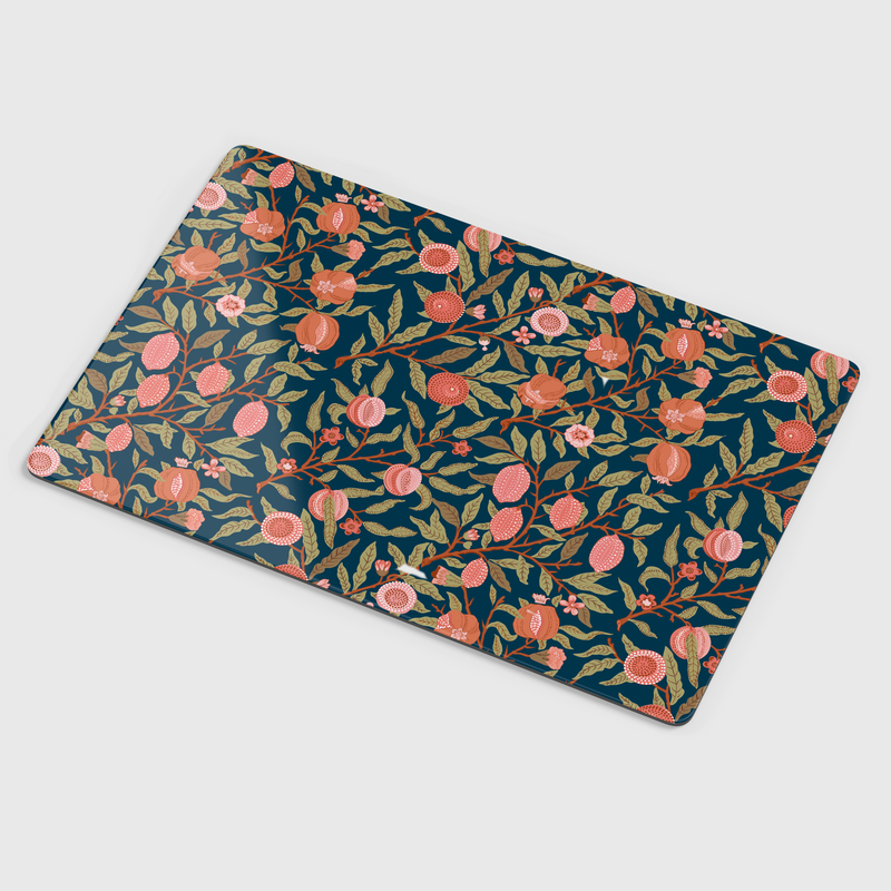 William Morris Fruit Print Autumn Navy Table Mat Pair