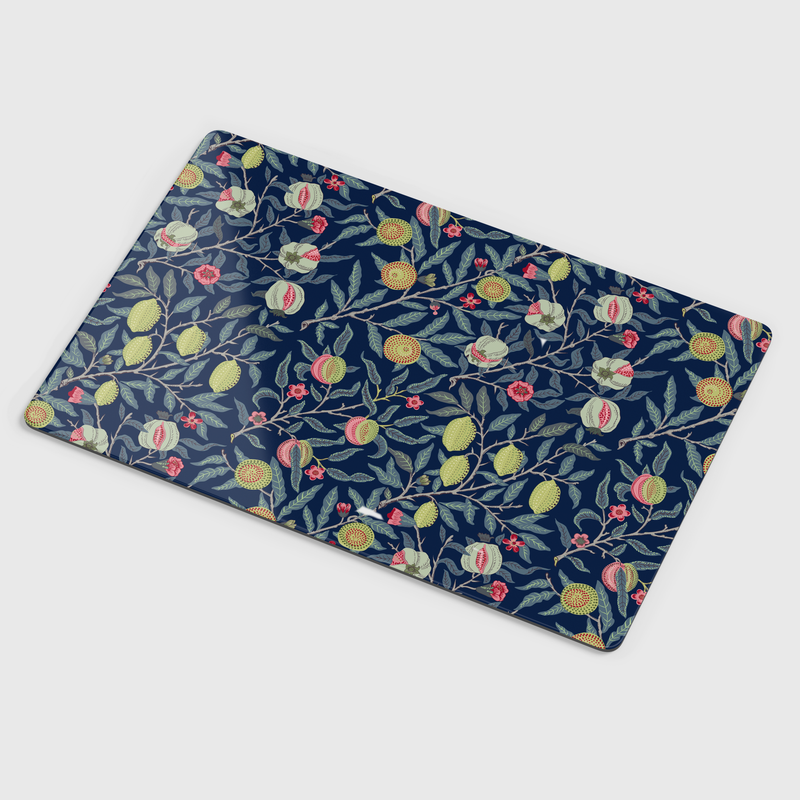 William Morris Fruit Print Vibrant Navy Table Mat Pair