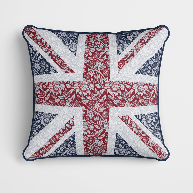 William Morris Sunflowers Union Jack Cushion