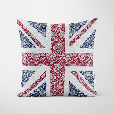 William Morris Sunflowers Union Jack Cushion