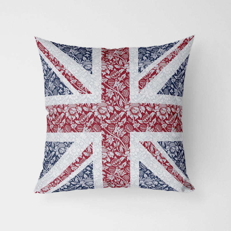 William Morris Sunflowers Union Jack Water Resistant Garden Outdoor Cushion