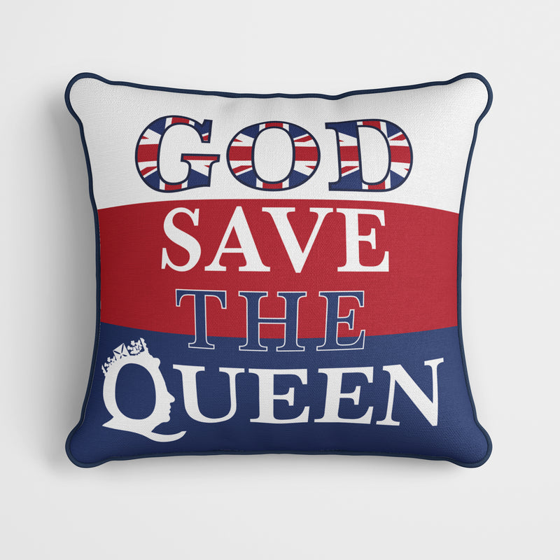 Platinum Jubilee God Save The Queen Cushion