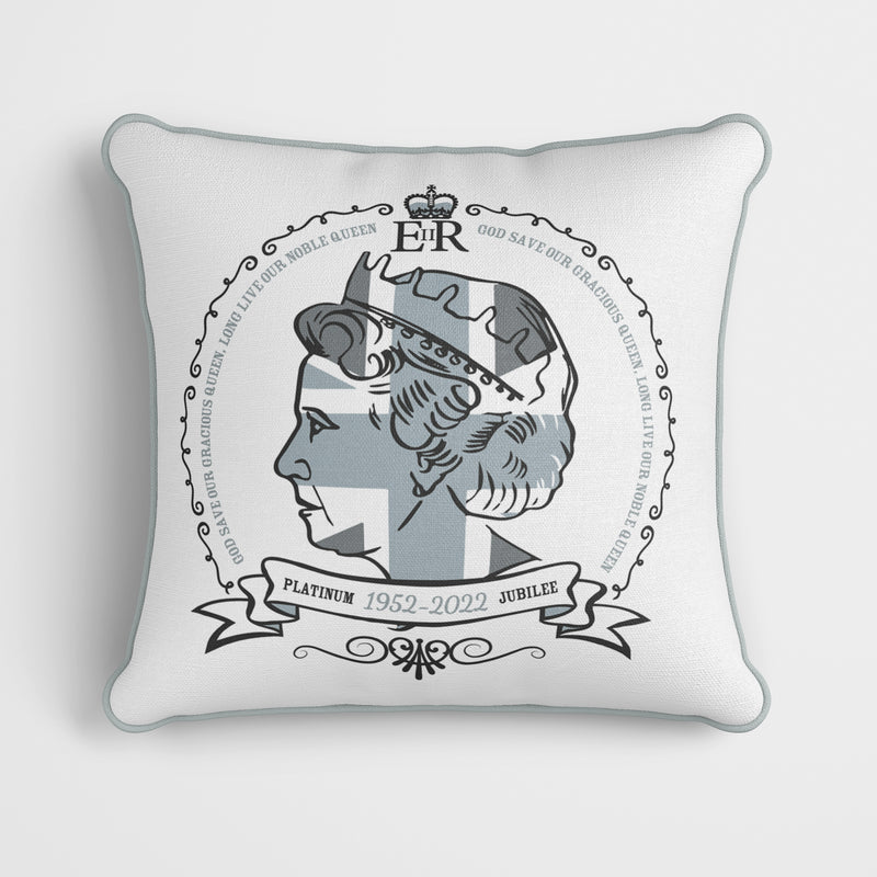 Platinum Jubilee Crest Cushion