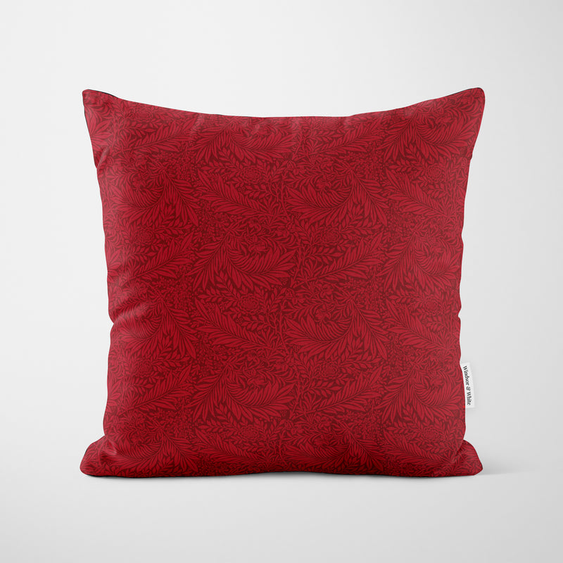 William Morris Christmas Larkspur Red Cushion