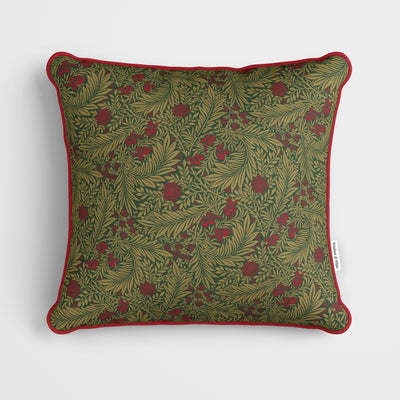 William Morris Christmas Larkspur Red & Gold Multi Cushion