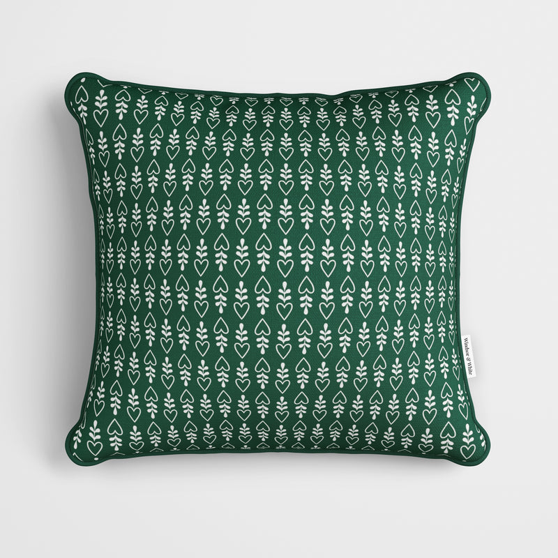 Green Gingerbread House Christmas Cushion
