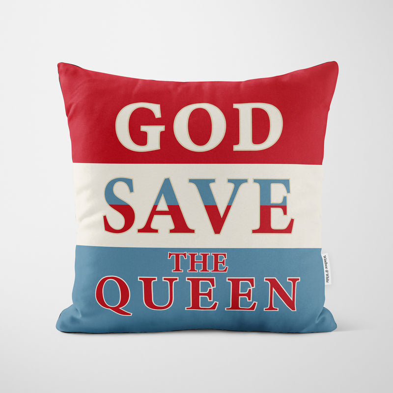 God Save The Queen Cushion - Queen Elizabeth II