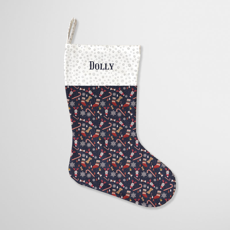 Personalised Dalmatian Dog Print Christmas Stocking