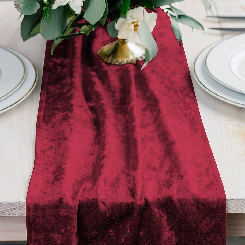 Ruby Red Velvet Table Runner