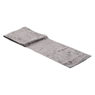 Dark Silver Velvet Table Runner