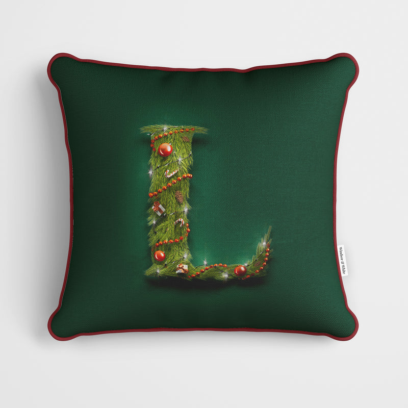 Christmas Garland Letter (X) Cushion