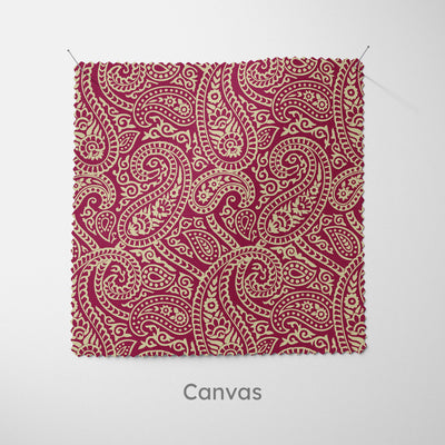 Red & Gold Paisley Cushion - Handmade Homeware, Made in Britain - Windsor and White